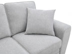 FM64009LG-2PC 2 pc Enea light grey woven chenille fabric sofa and love seat set multi color throw pillows