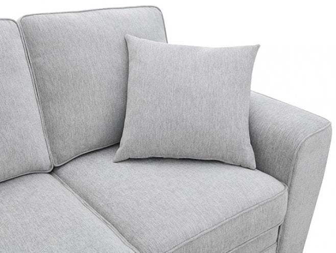 FM64009LG-2PC 2 pc Enea light grey woven chenille fabric sofa and love seat set multi color throw pillows