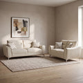 Desta Light Taupe Brown Herringbone Fabric Sofa and Love Seat Set – FM67013TUBR-2PC