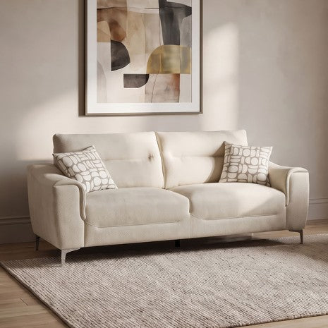 Desta Light Taupe Brown Herringbone Fabric Sofa and Love Seat Set – FM67013TUBR-2PC