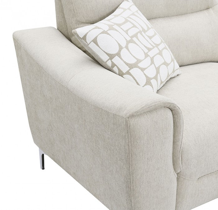 Desta Light Taupe Brown Herringbone Fabric Sofa and Love Seat Set – FM67013TUBR-2PC