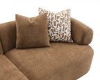Keynes 3-Piece Camel Brown Fabric Sectional Sofa with Rounded Arms – FM67014KFBR-SECT