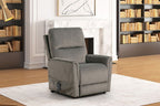 FM68000GY-LC Ferdinandus grey fabric power lift recliner chair with heat and massage with USB charger