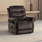 FM68001DG Dionysa grey fabric power lift recliner chair with heat and massage with USB charger