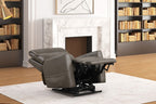 FM68003GY Barnabas grey leatherette fabric power lift recliner chair with heat and USB charger