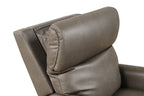 FM68003GY Barnabas grey leatherette fabric power lift recliner chair with heat and USB charger