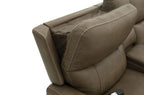 FM68100BR-SECT-LC 6 pc Orpheus brown fabric sectional sofa with power motion recliners , Lift chair and adjustable headrests