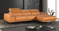 FM69005LB-RC 2 pc Vadso tangerine leather match sectional sofa set with chaise and adjustable headrests