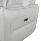 FM69006TP-2PC 2 pc Terentius taupe leather match sofa and love seat set power recliner ends with cup console USB