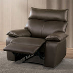 FM69008BR-2PC 2 pc Onoria brown leather match sofa and love seat with recliners on each end