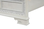 FM70000WH-F-4PC 4 pc Stella mia creamy white finish wood ash burl finish traditional queen bedroom set