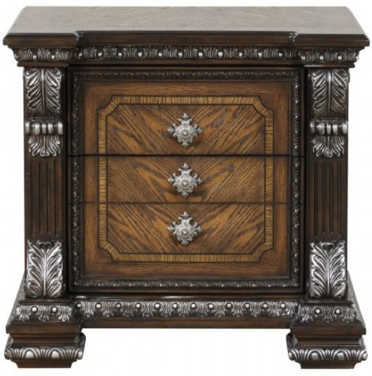 FM70002DB-4PC 4 pc Promenade espresso finish wood button tufted fabric upholstered queen bedroom set