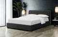 FM71001BK Vertham black boucle fabric upholstered queen platform bed
