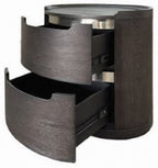 FM71500BK-4PC 4 pc Osterley black finish wood modern contemporary fabric padded queen bedroom set