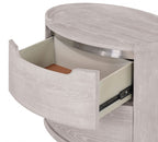 FM71500LG-4PC 4 pc Osterley light grey finish wood modern contemporary fabric padded queen bedroom set