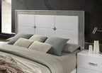 FM72000WH-4PC 4 pc Stoholm white high gloss finish wood LED headboard modern queen bedroom set