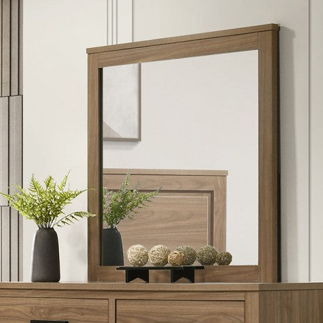 FM72017BR-4PC Panelli Chestnut 4-Pc Queen Bedroom Set Recessed