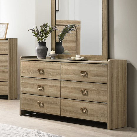 FM72030AK-4PC 4 pc Cadden dusty oak finish wood queen bedroom set
