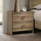 FM72030AK-4PC 4 pc Cadden dusty oak finish wood queen bedroom set