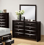 FM7210BK-4PC 4 pc Zosimo black finish rounded front queen captains storage bed with drawers bedroom set