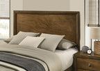 FM7213WN-4PC 4 pc Kirkham walnut finish wood paneled headboard queen bedroom set
