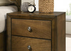 FM7213WN-4PC 4 pc Kirkham walnut finish wood paneled headboard queen bedroom set