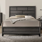 FM7215GY-4PC 4 pc Errico grey wood grain finish wood queen bedroom set