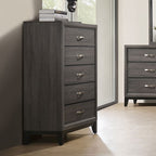 FM7215GY-4PC 4 pc Errico grey wood grain finish wood queen bedroom set