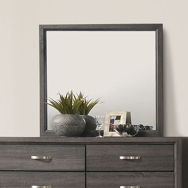 FM7215GY-4PC 4 pc Errico grey wood grain finish wood queen bedroom set