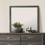 FM7215GY-4PC 4 pc Errico grey wood grain finish wood queen bedroom set