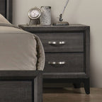 FM7215GY-4PC 4 pc Errico grey wood grain finish wood queen bedroom set