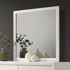 FM7215WH-4PC 4 pc Errico white and grey wood grain finish wood queen bedroom set