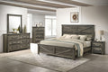 FM7218GY-4PC  4 pc Britonale rustic grey finish wood farmhouse style queen bed set