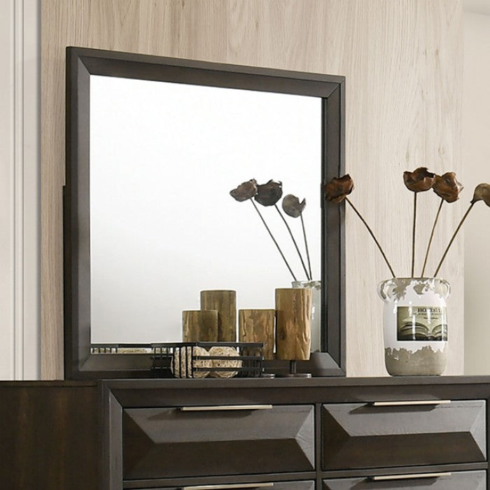 FM7232BR-4PC 4 pc Hexham espresso vertical faceted headboard and footboard queen bedroom set