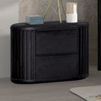 FM73000BK-P-4PC 4 pc Hildesheim black finish wood paneled headboard queen bedroom set
