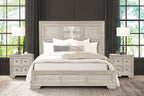 FM7368GY-4PC 4 pc Argenthart light gray finish wood decorative sunburst headboard queen bedroom set