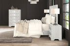 FM7368GY-4PC 4 pc Argenthart light gray finish wood decorative sunburst headboard queen bedroom set