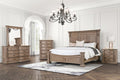 FM7418AK-4PC 4 pc Sevenoaks antique oak finish wood panel headboard queen bedroom set