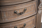 FM7418AK-4PC 4 pc Sevenoaks antique oak finish wood panel headboard queen bedroom set