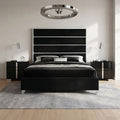 Andriola Silver/Black Tufted Fabric Upholstered Queen Bed – FM77005SVBK