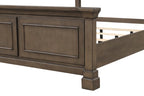 FM7702DB-4PC 4 pc Huddersfield dark walnut finish wood paneled look queen bedroom set