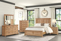 FM7706NT-4PC 4 pc Mchenry natural oak finish wood farmhouse style queen bedroom set