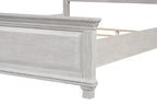 FM7707GY-4PC 4 pc Swanley weathered grey finish wood queen fabric paneled headboard bedroom set