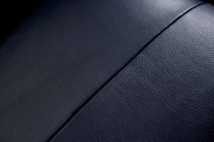 FM90000-SL 2 pc Mezzanotte midnight blue italian leather sofa and love seat set modern with track arms