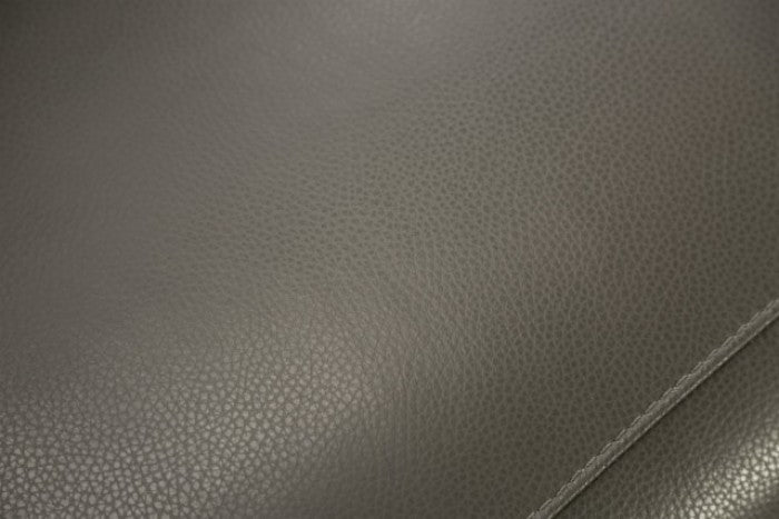 FM90002GY-SL-PM 2 pc Altamura grey italian leather sofa and love seat set modern with squared arms power recliner USB