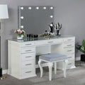 FOA-DK5682WH 3 pc Valentina luminous white finish bedroom vanity make up set Rosdorf park sheffield