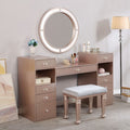 FOA-DK5683PK 3 pc Rosdorf park sheffield yasmine tiffany blush finish wood make up bedroom vanity set
