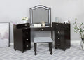 FOA-DK5686DG 3 pc Rosdorf park sheffield tracie obsidian gray finish wood corner make up bedroom vanity set
