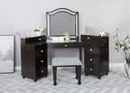 FOA-DK5686DG 3 pc Rosdorf park sheffield tracie obsidian gray finish wood corner make up bedroom vanity set