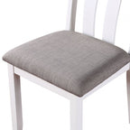 FOA3388T-5PK 5 pc Hokku designs milly ellis white and gray finish wood 36" square dining table set